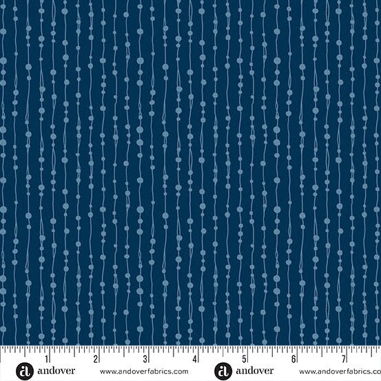 Whimsy Beaded Curtain Navy
