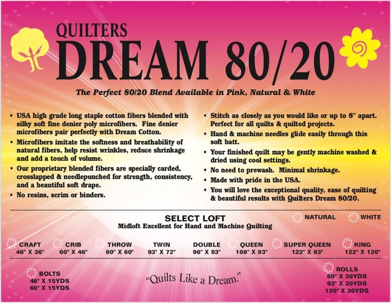 Quilters Dream 80/20 Queen - White